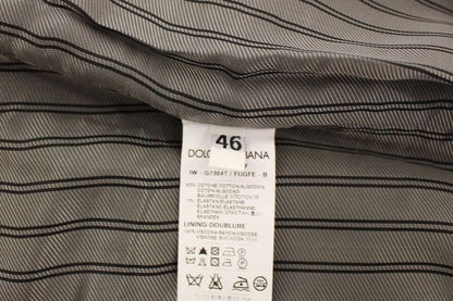 Gilet de costume Dolce & Gabbana gris en coton stretch