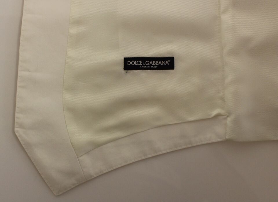 Dolce & Gabbana Blazer Gilet en Coton et Soie Blanc