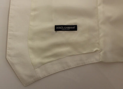 Dolce & Gabbana Blazer Gilet en Coton et Soie Blanc
