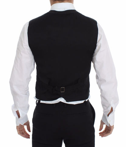 Gilet blazer robe en coton et viscose noir Dolce & Gabbana