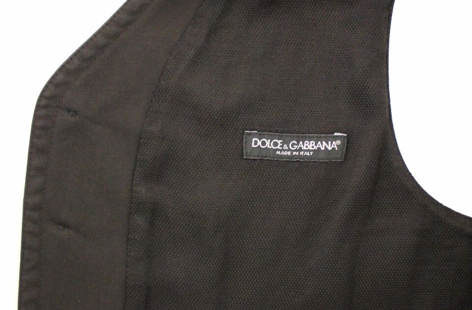 Gilet blazer robe en coton et viscose noir Dolce & Gabbana