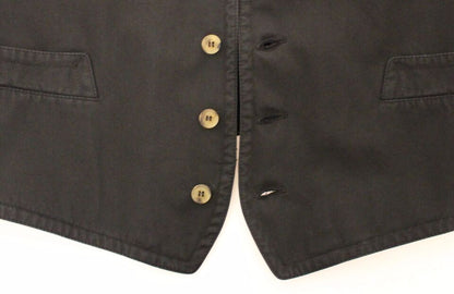 Gilet blazer robe en coton et viscose noir Dolce & Gabbana