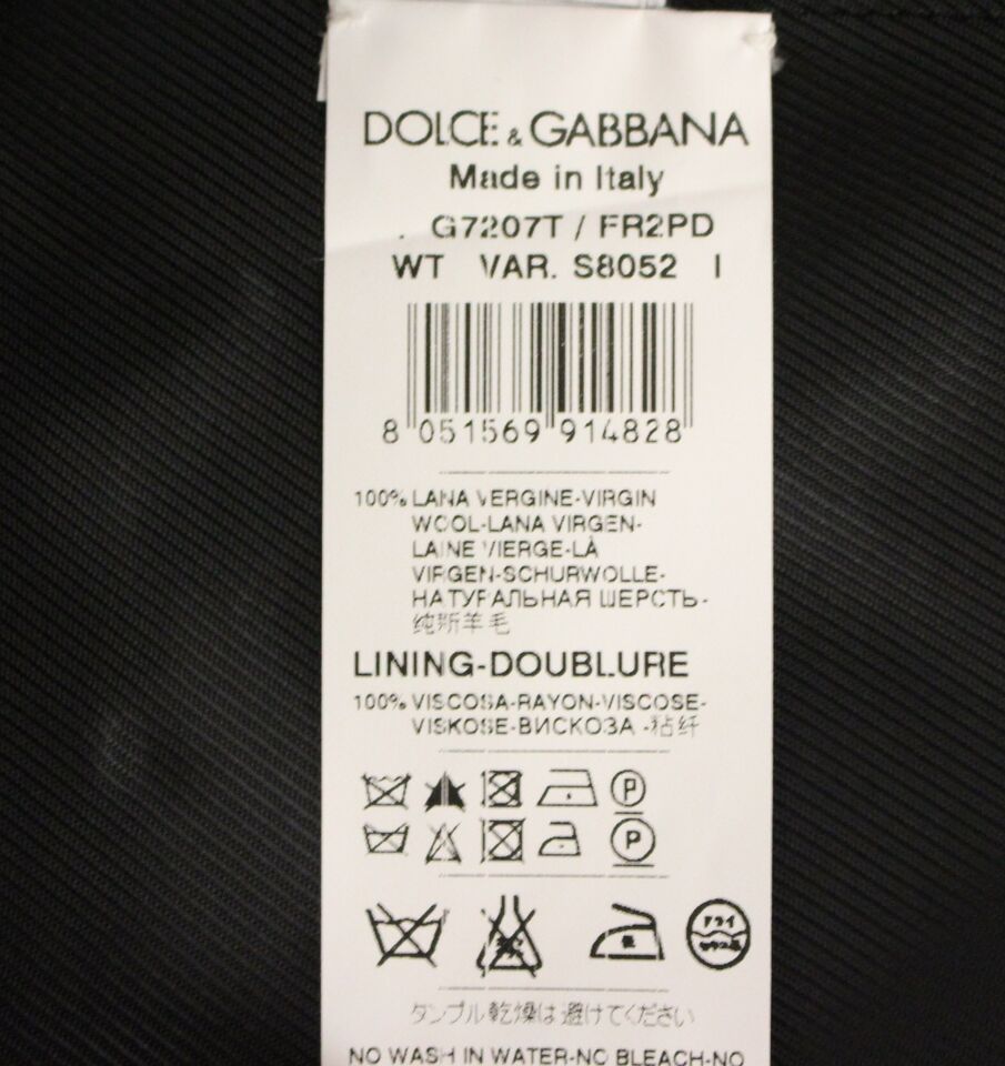 Gilet simple boutonnage Dolce & Gabbana en laine rayée grise