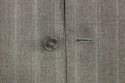 Dolce & Gabbana Gilet en laine grise rayée avec logo
