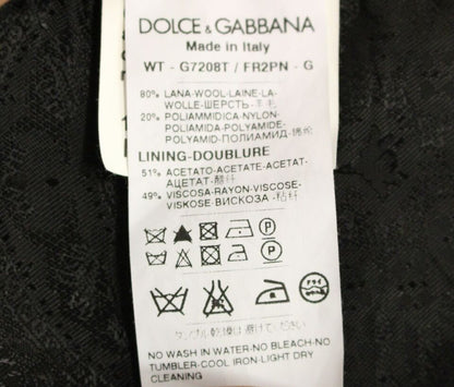 Dolce & Gabbana Gilet sans manches en laine rayée noire avec logo