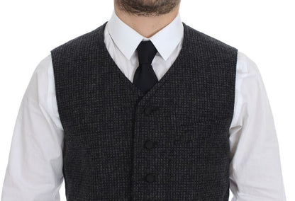 Gilet en laine mélangée gris Dolce & Gabbana