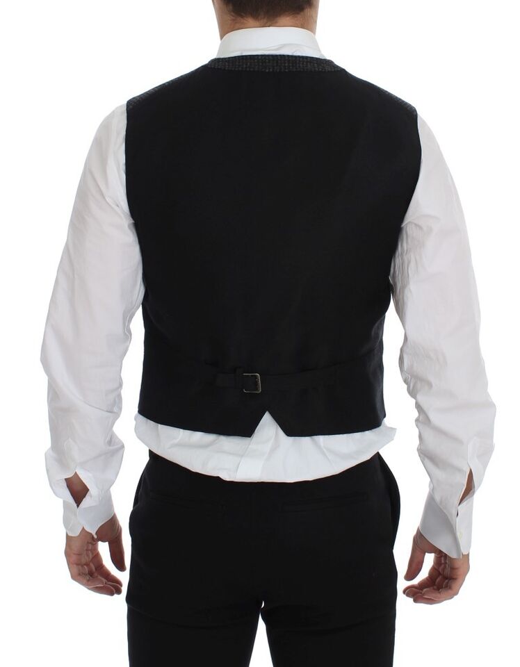 Gilet en laine mélangée gris Dolce & Gabbana