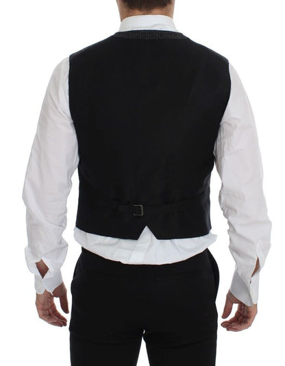 Gilet en laine mélangée gris Dolce & Gabbana