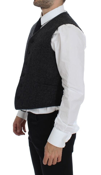 Gilet en laine mélangée gris Dolce & Gabbana