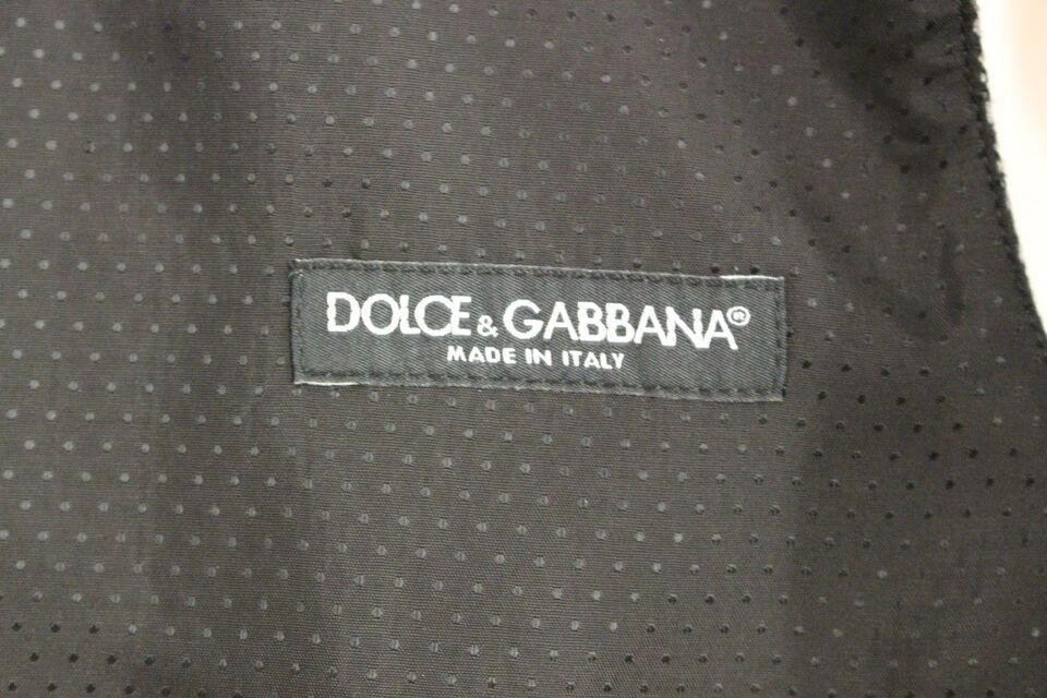 Gilet Dolce & Gabbana gris en coton mélangé avec logo
