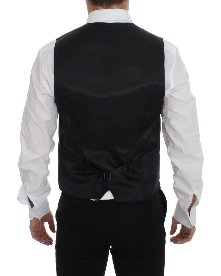 Dolce & Gabbana Gilet gris en laine et soie