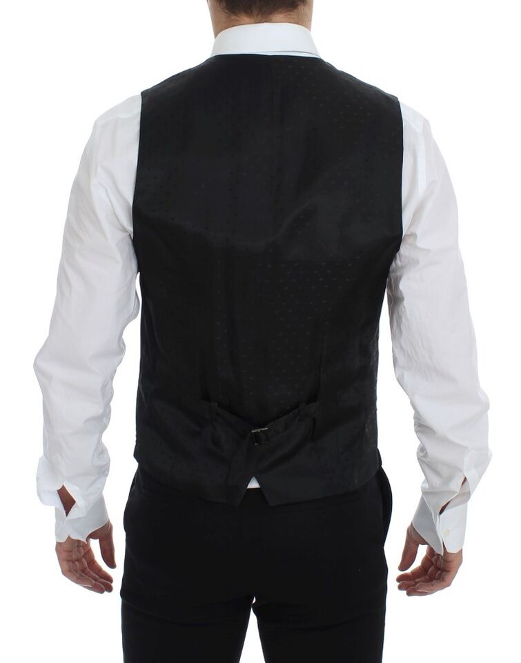 Dolce & Gabbana Gilet de costume formel en laine noire