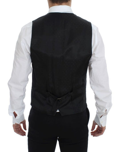 Dolce & Gabbana Gilet de costume formel en laine noire