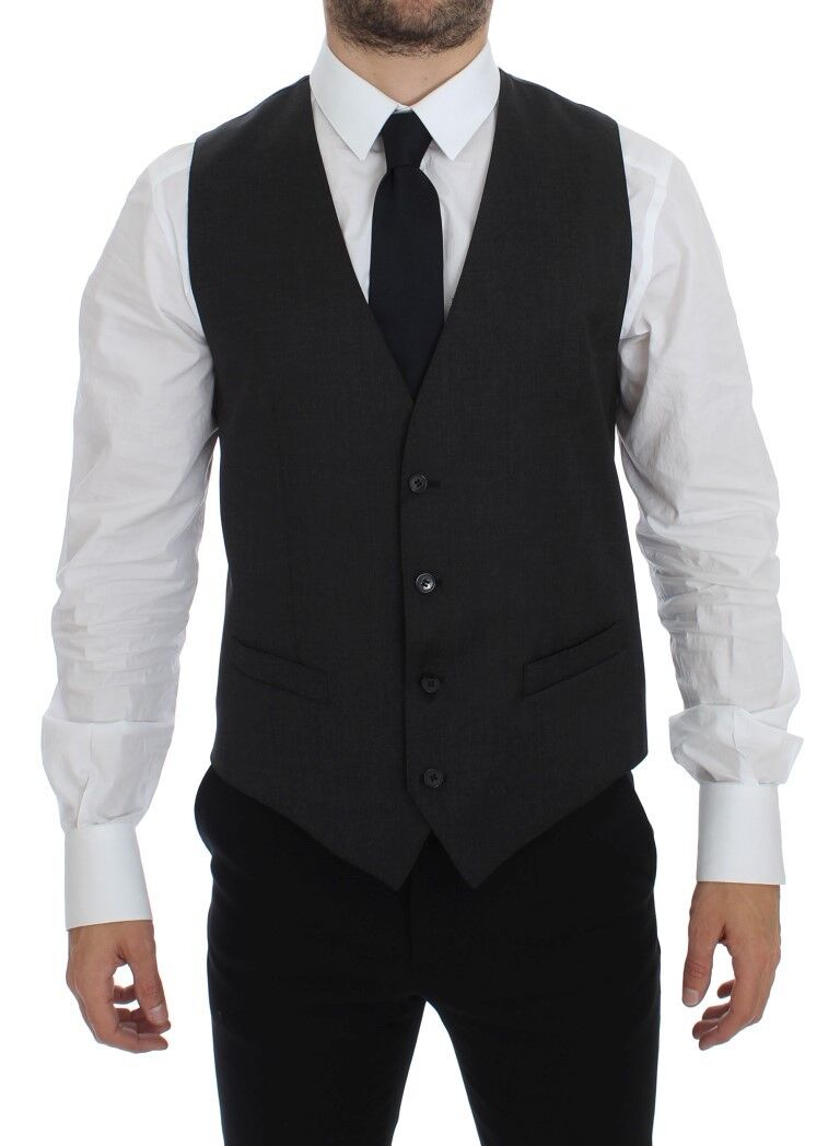 Gilet de Costume Dolce & Gabbana en Laine Grise