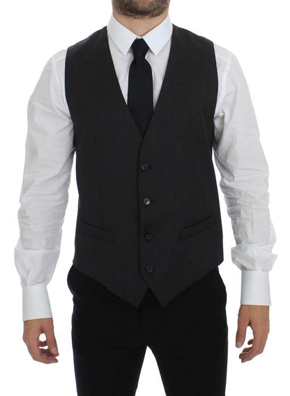 Gilet de Costume Dolce & Gabbana en Laine Grise