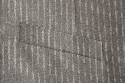 Chaleco de lana de raya diplomática gris Dolce & Gabbana de un solo botón