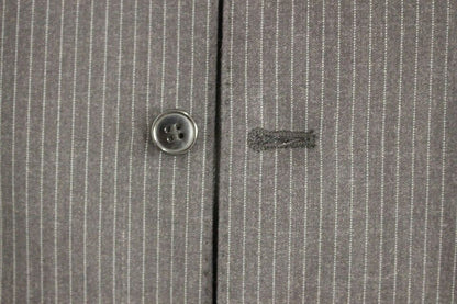 Gilet simple boutonnage Dolce & Gabbana en laine rayée grise