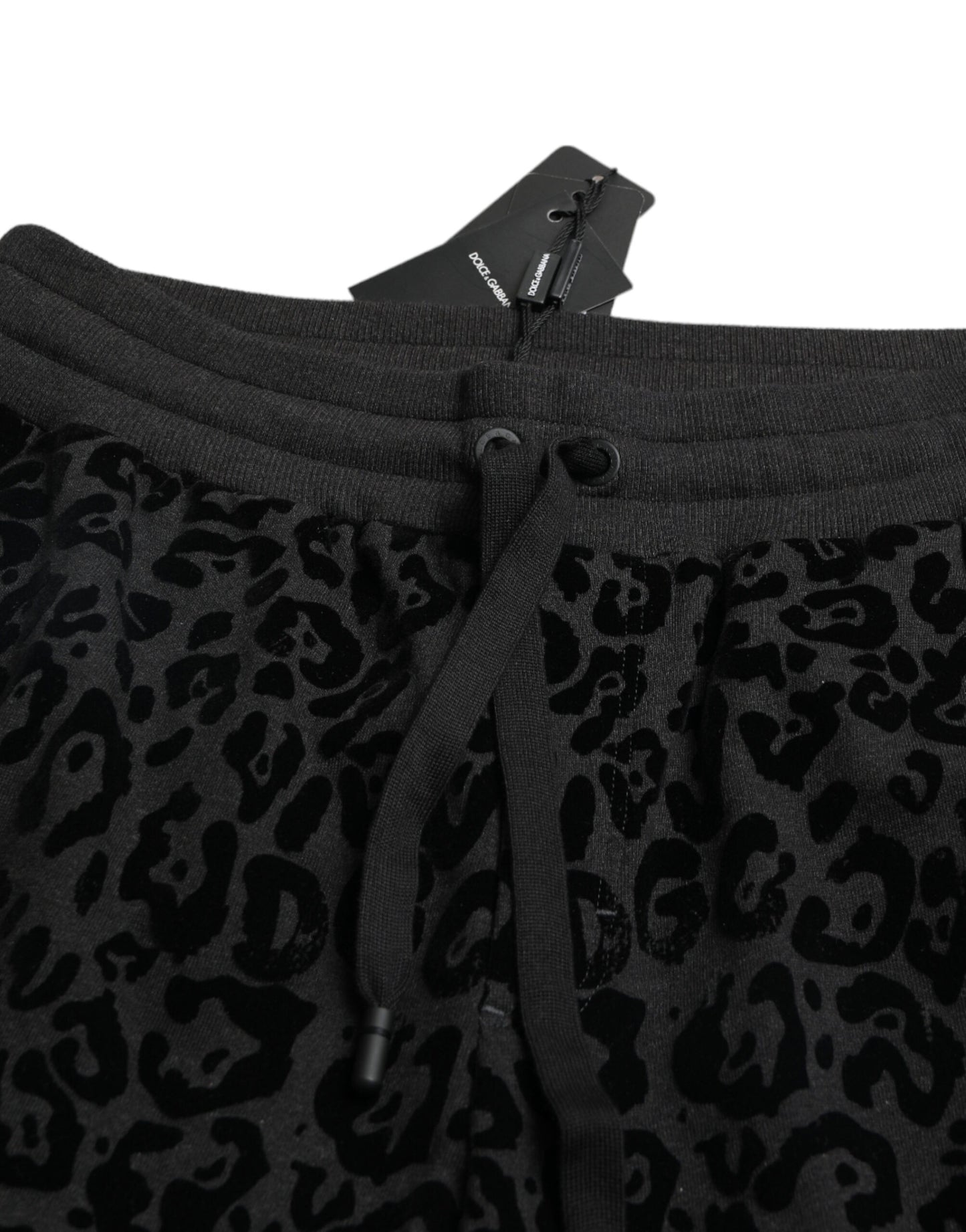 Pantalon de jogging ajusté Dolce & Gabbana en coton léopard noir
