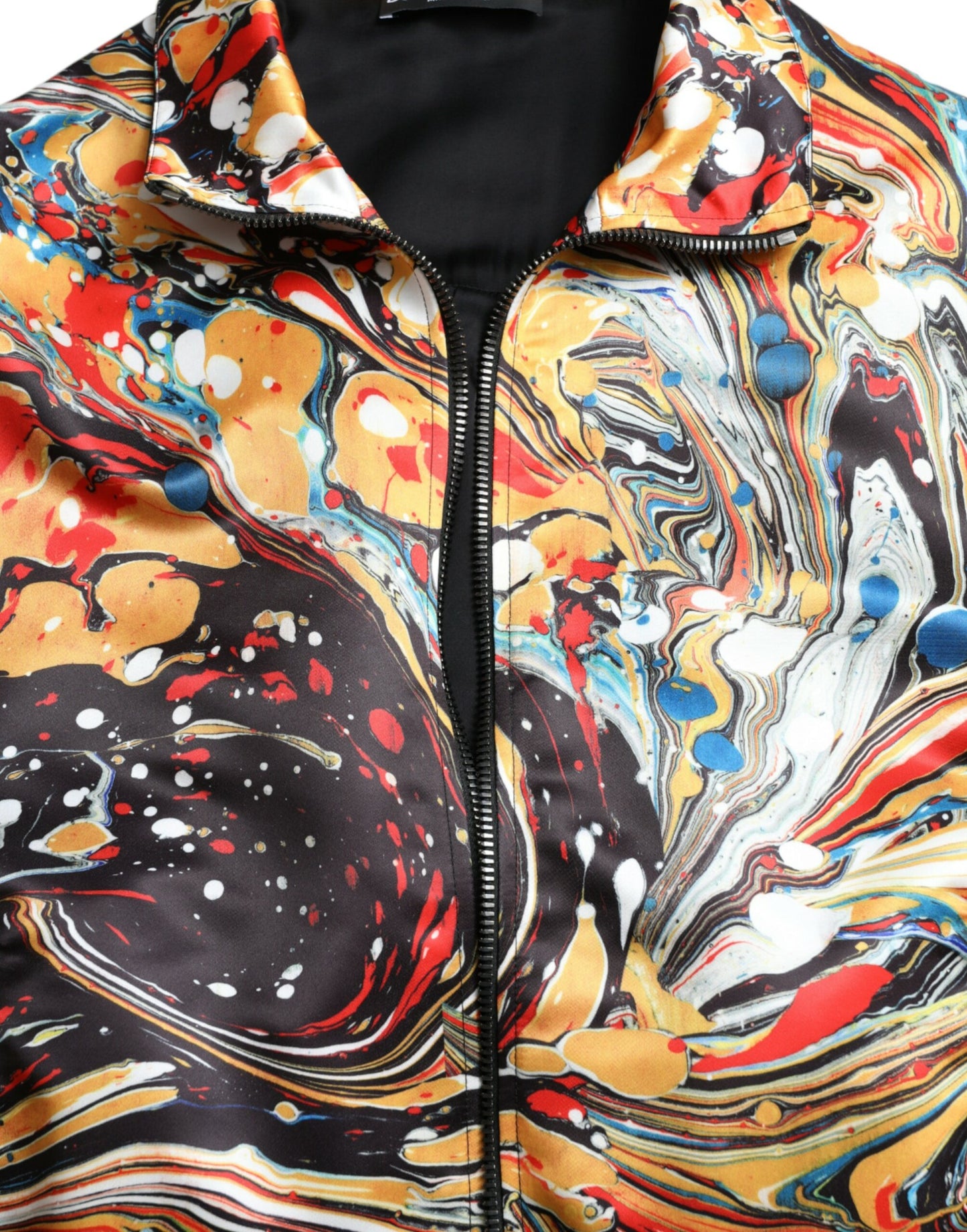 Chaqueta Bomber de Poliéster Abstracta Multicolor Dolce & Gabbana