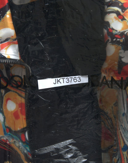 Chaqueta Bomber de Poliéster Abstracta Multicolor Dolce & Gabbana
