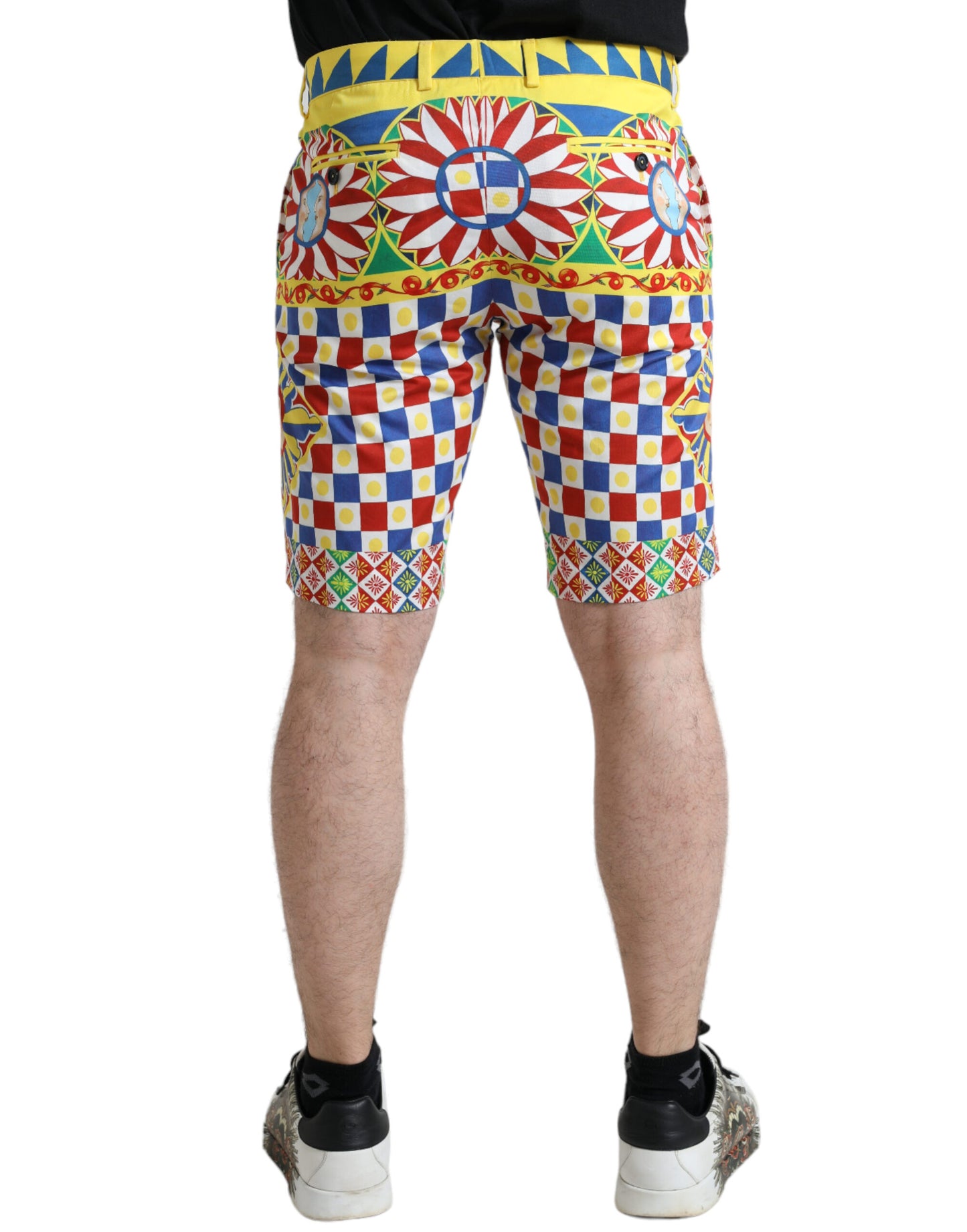 Shorts Bermuda Homme Imprimé Carretto Multicolore Dolce & Gabbana