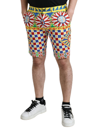 Shorts Bermuda Homme Imprimé Carretto Multicolore Dolce & Gabbana