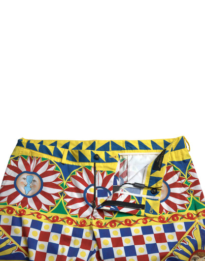 Shorts Bermuda Homme Imprimé Carretto Multicolore Dolce & Gabbana