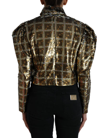 Blouson court Dolce & Gabbana en polyester multicolore à sequins