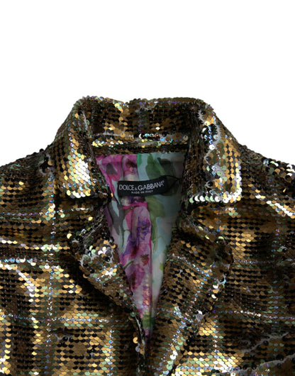 Blouson court Dolce & Gabbana en polyester multicolore à sequins