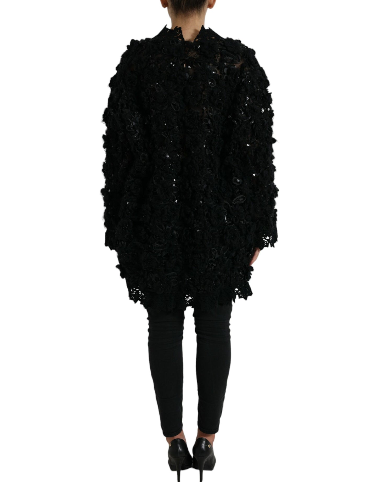 Pull Dolce & Gabbana noir orné de sequins