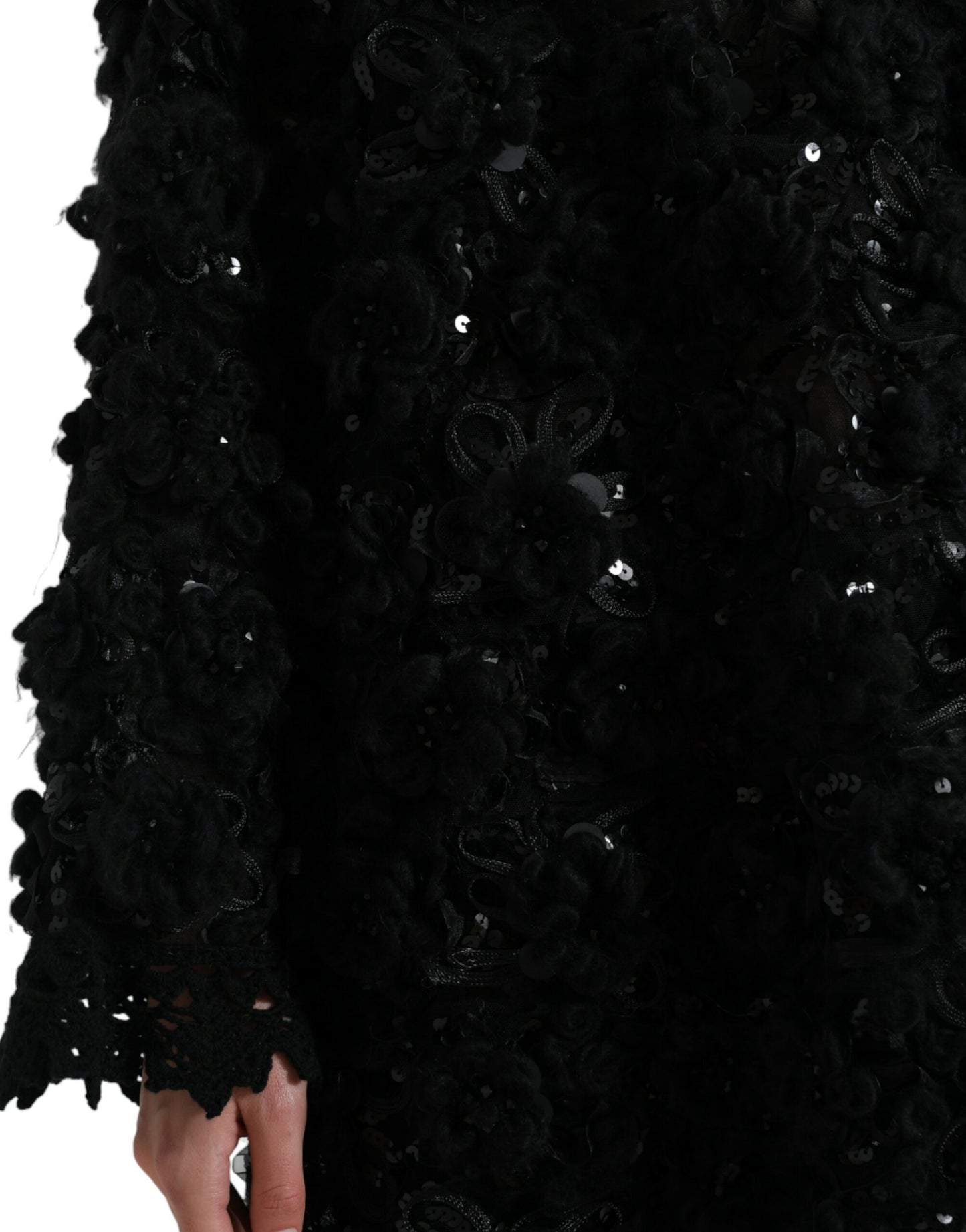 Pull Dolce & Gabbana noir orné de sequins