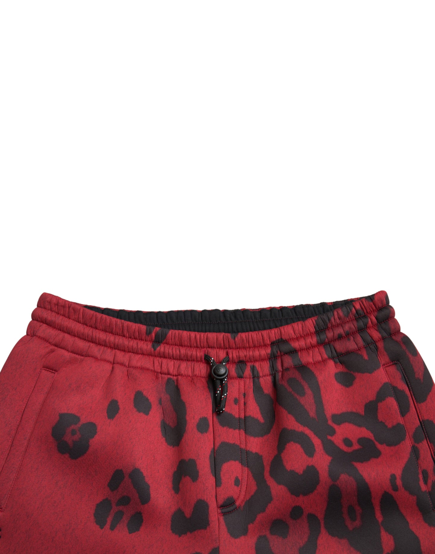 Pantalon de jogging Dolce & Gabbana léopard noir et rouge extensible