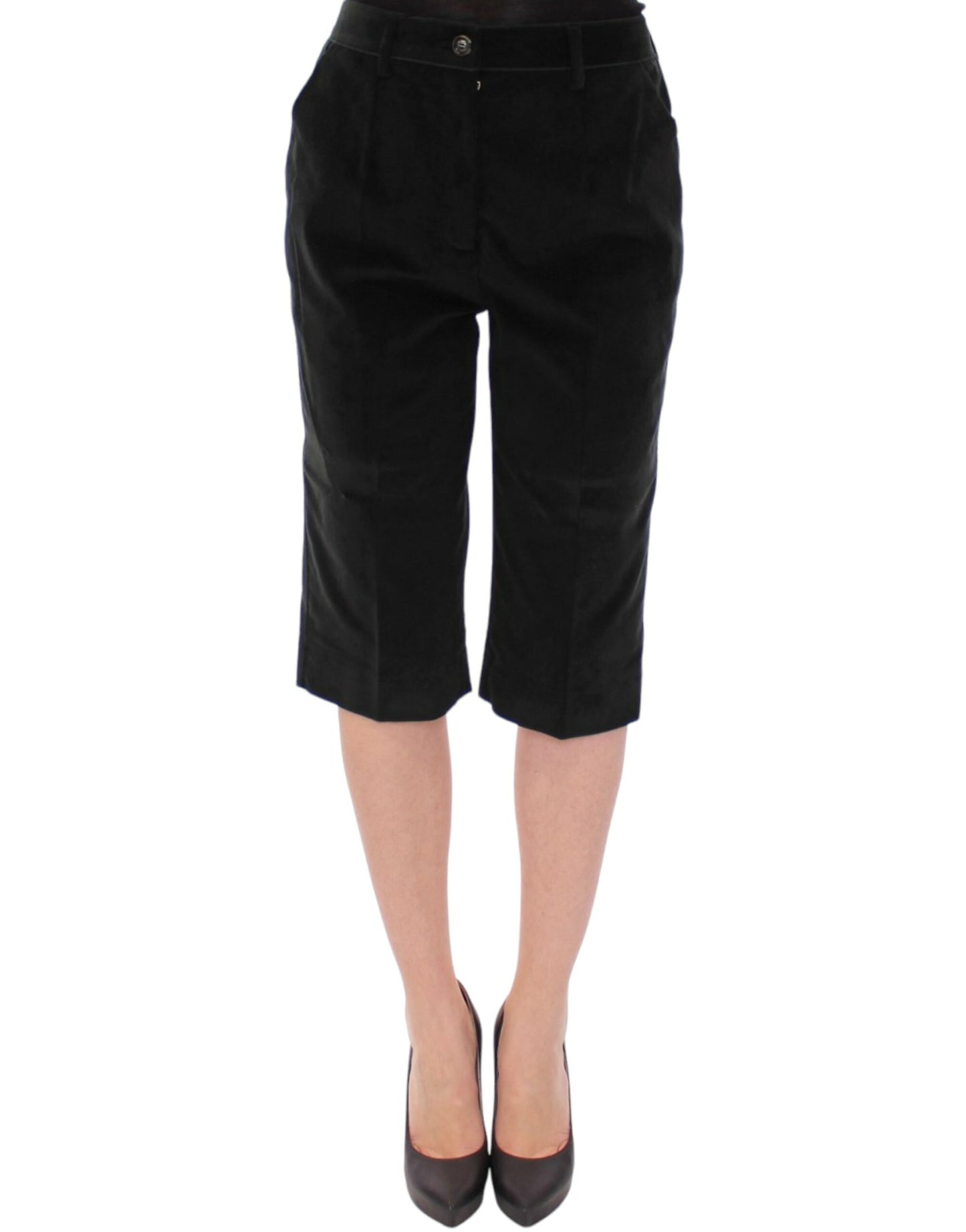 Pantalones cortos de algodón verde oscuro Dolce & Gabbana