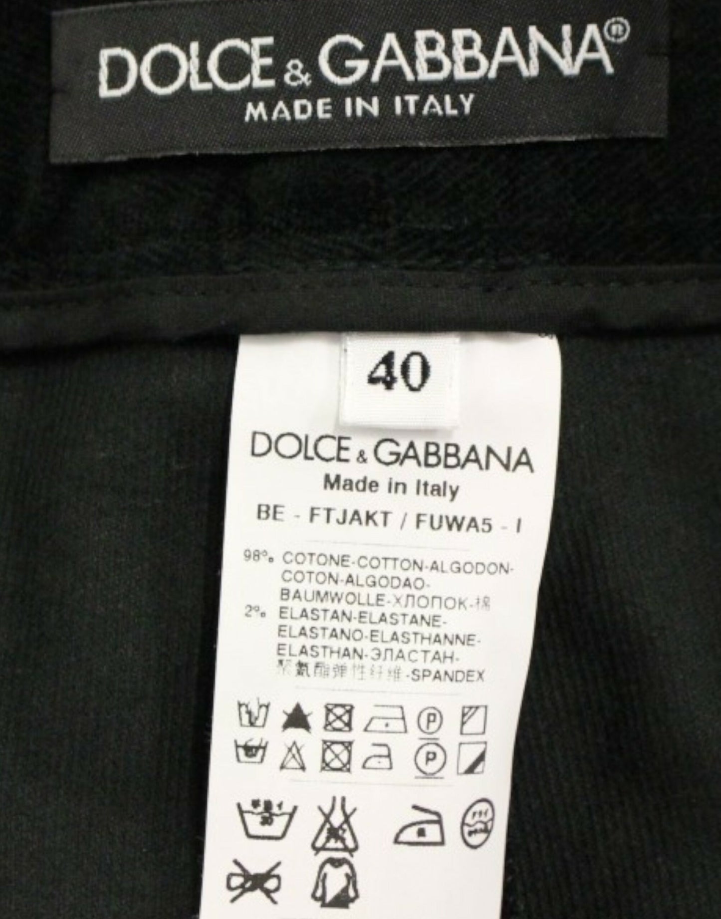 Pantalones cortos de algodón verde oscuro Dolce & Gabbana