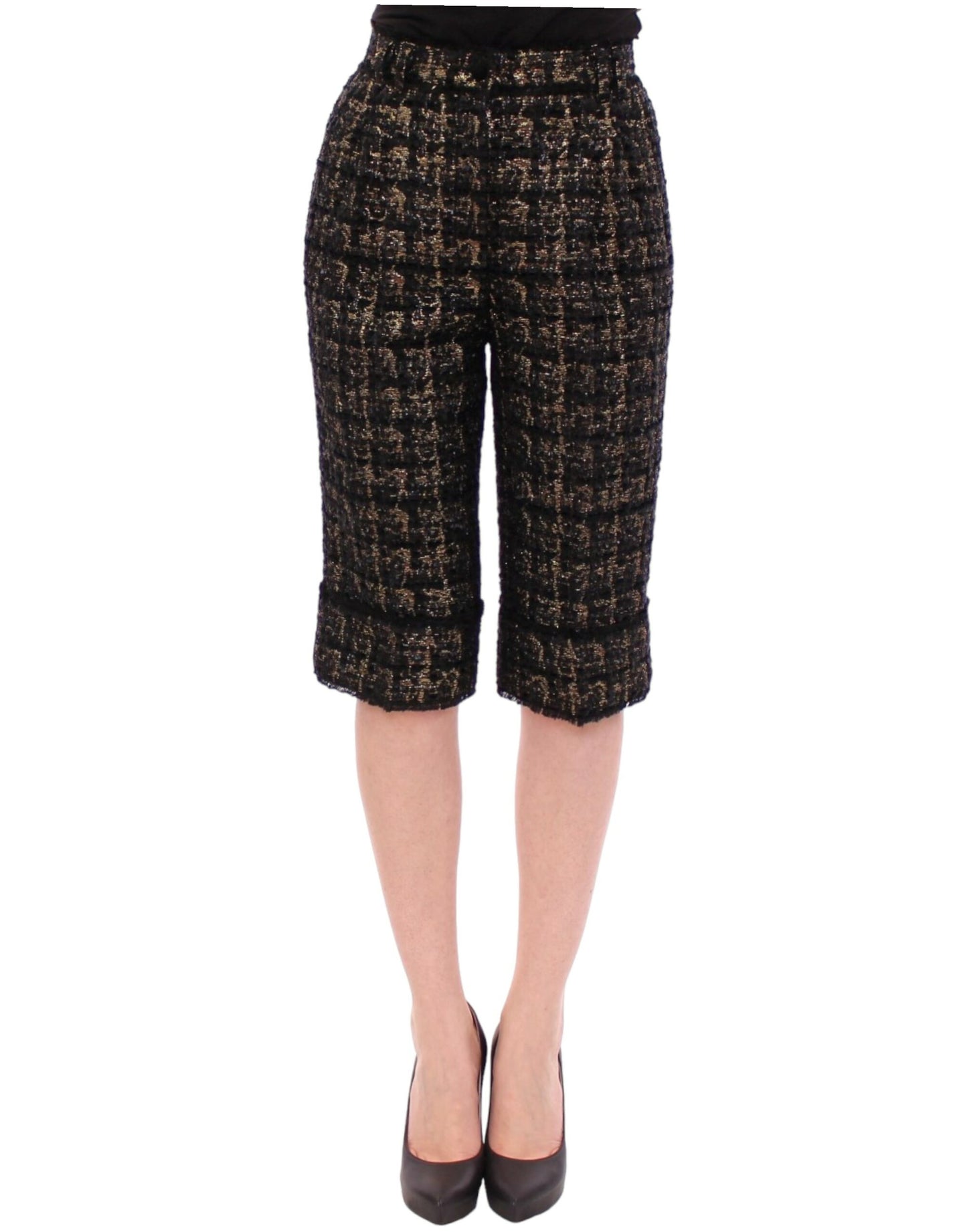 Pantalones cortos de tela negros Dolce & Gabbana