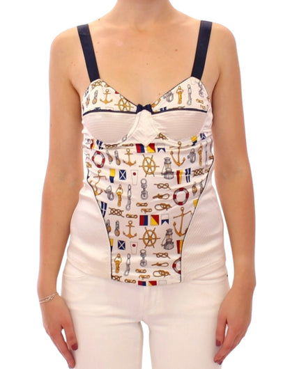 Débardeur blanc Dolce & Gabbana motif marin