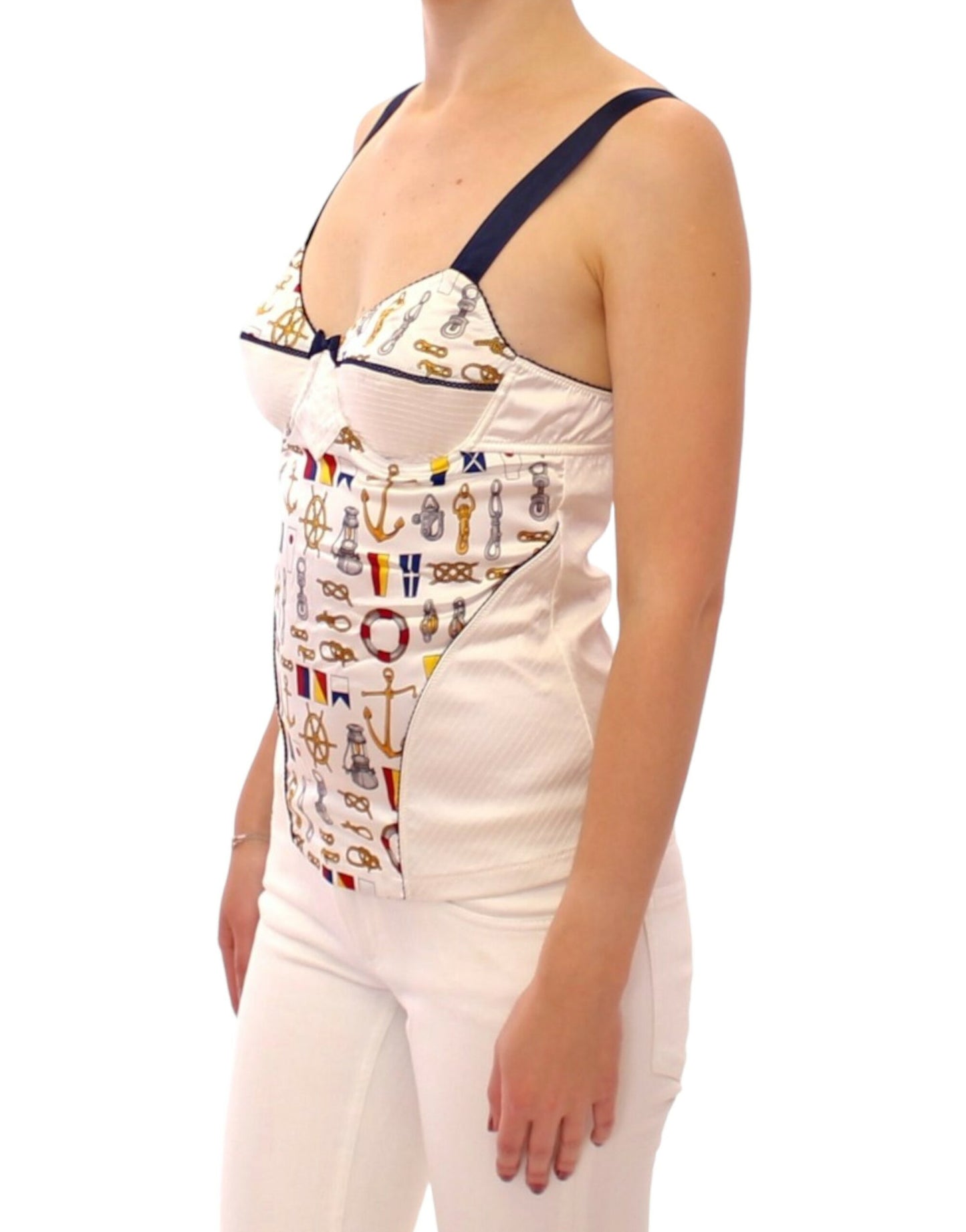 Débardeur blanc Dolce & Gabbana motif marin