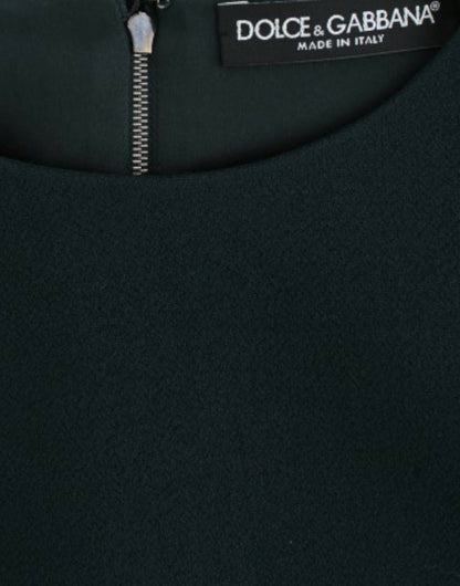 Chemisier en laine vert à manches 3/4 Dolce & Gabbana