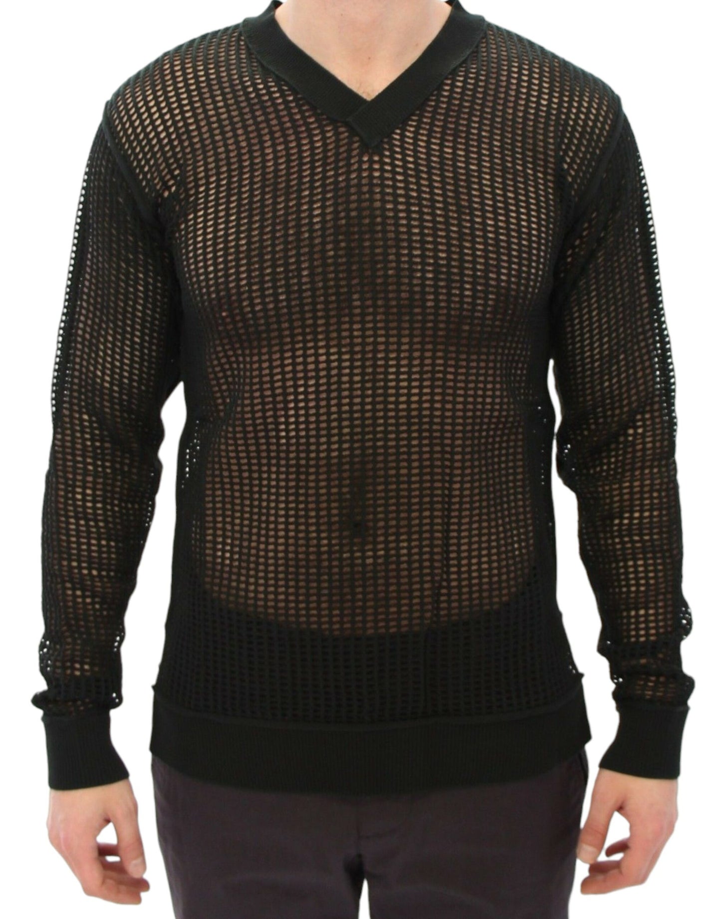 Pull en maille Dolce & Gabbana vert foncé de défilé
