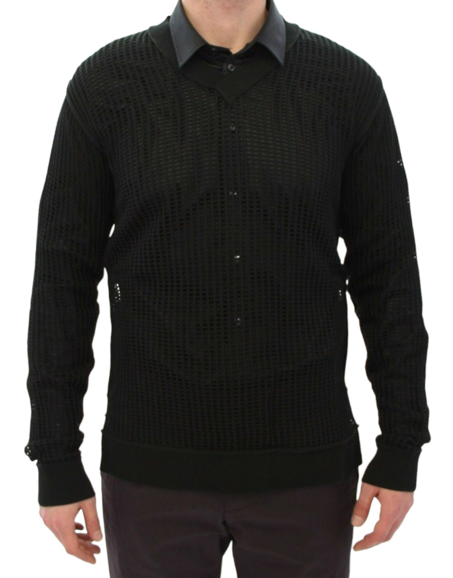 Pull en maille Dolce & Gabbana vert foncé de défilé