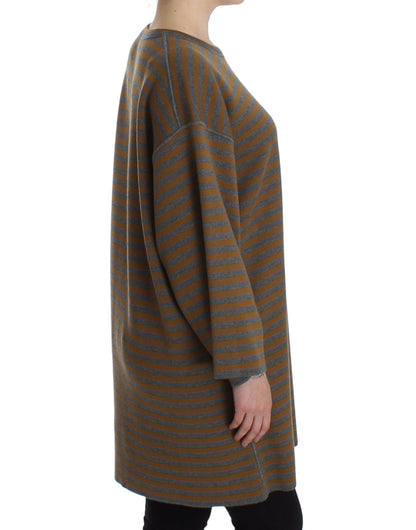 Haut de pull surdimensionné rayé gris et jaune Dolce & Gabbana