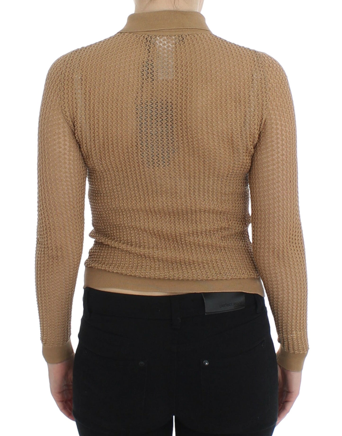 Cardigan Polo Dolce & Gabbana en Coton Tricoté Beige