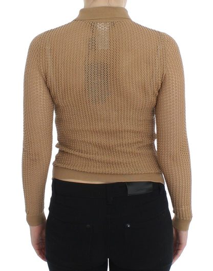 Cardigan Polo Dolce & Gabbana en Coton Tricoté Beige