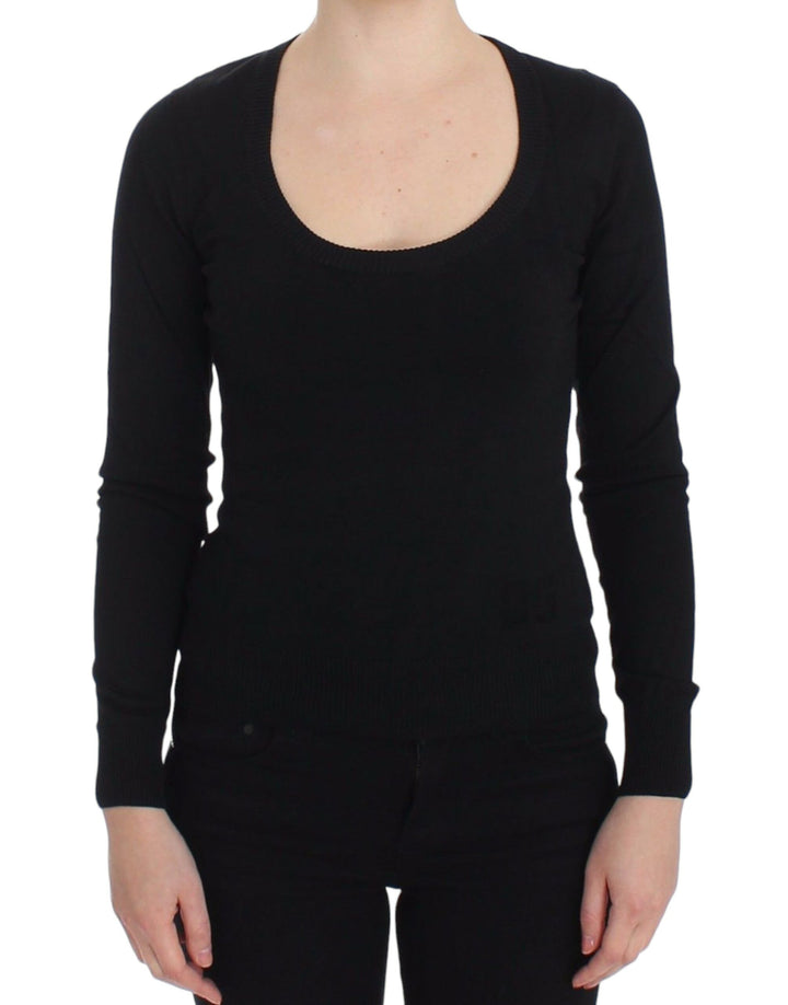 Pull en cachemire noir ras du cou Dolce & Gabbana