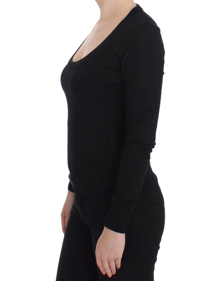 Pull en cachemire noir ras du cou Dolce & Gabbana