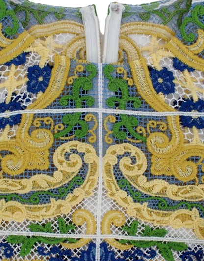 Pull brodé Majolique multicolore Dolce & Gabbana