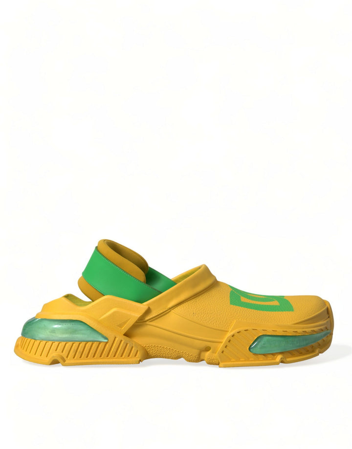 Sabots en caoutchouc Dolce & Gabbana jaune-vert pour hommes Pantoufles Chaussures pour hommes
