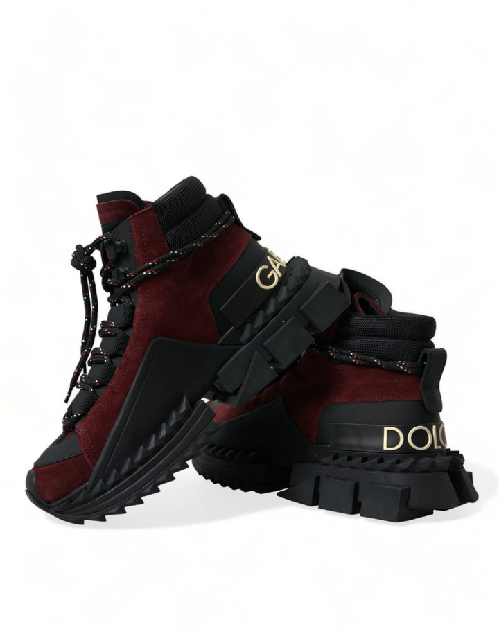 Zapatillas altas para hombre Dolce & Gabbana burdeos Super King