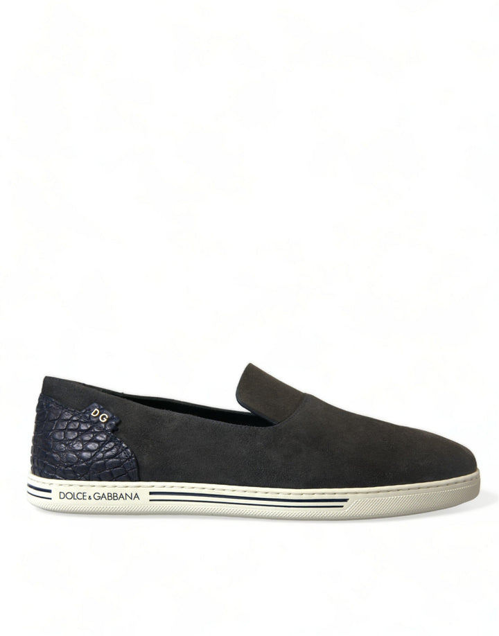 Mocasines y Zapatillas de Hombre Dolce & Gabbana de Ante Azul Caimán