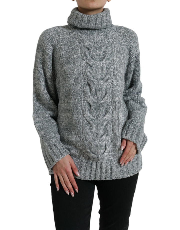 Suéter Dolce & Gabbana de cachemir gris con cuello alto